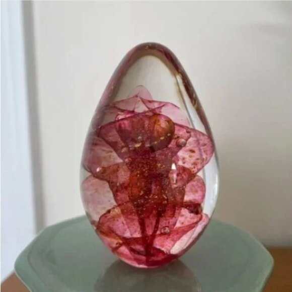 Vintage fire & water art glass eggs - Picture 2 of 11